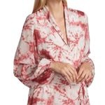 Rococo Sand Ava Rosewood Tie Dye Print Faux Wrap Ruffle Mini Dress Size M Size M Photo 3