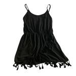 Victoria's Secret Boho Tassel Trim Black Beach Cover Up Dress Victoria’s Secret XS Photo 1