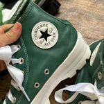 Converse  All Star Chuck Taylor Platform /Chelsea Sneakers Leather Green Size 7.5 Photo 3