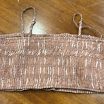 A New Day  Brown Ruched Crop Top Spaghetti‎ Straps Women's Size Large Photo 0