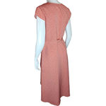 Madison Womens Medium Peach Polka Dot Wrap Dress With Belt V Photo 5