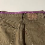 Levi's Vintage Levi’s 501 Olive Green Distressed Denim Cutoff Shorts Size 28 (26”) GUC Photo 3
