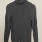 Ralph Lauren  gray ribbed turtleneck long sleeve shirt XL minimalist old money Photo 0