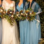 Blue Navy Cyan Warm Triangle Shawl/Scarf Photo 1