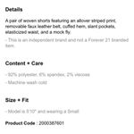 Forever 21 NWT Navy Blue White Pinstripe Striped Shorts New Photo 5