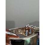 Sterling Silver 925 Simulated‎ Blue & Purple Ring Size 8 Topaz & Amethyst Photo 10