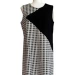 Halogen Dress Black White Checked Crew Neck Sleeveless Business Casual Small NEW Photo 10
