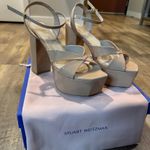 Stuart Weitzman NEW!  Miami Patent Leather Platform Sandals 9.5 Photo 3