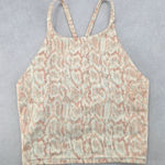 Old Navy  Active Powersoft Cream Animal Crop Sports Bra Swim‎ Top XS Extra Small Photo 0