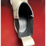 Everlane Leather Boots Womans 5.5 Ivory Black Elastic Square Toe Block Heel Photo 13