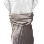 ZARA Bronze Silk Satin Sleeveless Cami Camisole Midi Maxi Slip Tank Dress Sz XS Photo 2