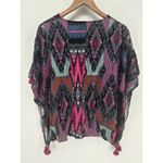 Figue Blouse Ritika Tunic Ikat in Salip Pink Blue Viscose Small Photo 2