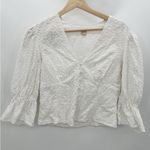 Rebecca Taylor La Vie Leaf Embroidered Cotton Top nwt $195 extra large XL corset Photo 9