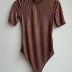 Revolve Alix NYC Bronze Gold Short Sleeve Bodysuit Blouse Size Small? medium? Brown Photo 0