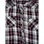 Dress Barn black/white flannel bejeweled shoulders diamond buttons size 3X Photo 6