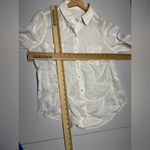 Lilly Pulitzer  women’s 100% Linen White button front Shirt Blouse Size medium Photo 7