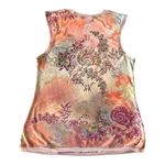 Vintage Y2K July Five Telluride floral pink tank with mesh trim Size 2 Small Photo 4