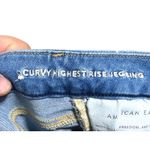 American Eagle Curvy Highest Rise Legging Jeans Womens 4S Stretch Distressed Y2K Photo 6