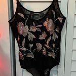 EXPRESS Floral Embroidered Bodysuit Photo 0