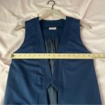 NELL‎ Navy Stretch Ponte Knit Sleeveless Open Front Vest Jacket Size 0 Blue Photo 7