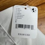 Free People  Seamless Bralette Womens Size S Adjustable Longline‎ White NWT Photo 4