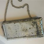 Steve Madden NWT Glam party Sequin Clutch Silver Shoulder Crossbody Bag Photo 4