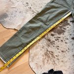 AG Adriano Goldschmied The Isabelle High Rise Straight Crop Green Jeans Size 28 Photo 8