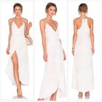 Lovers + Friends Lover + Friends Nostalgia White Embroidered Wrap Tie Maxi Midi Dress Photo 11