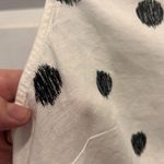 A New Day Women's Linen Blend Sleeveless V-Neck Blouse Large White Polka Dot Photo 2