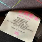 Terez New  hi-shine multicolor cross hatch on black sports bra XS Photo 2