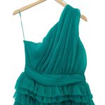 Endless Rose NWT One Shoulder Tiered Tulle Mini Dress Jade Green Size Medium Photo 4