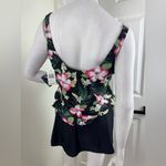 Beach Diva by Malibu Floral Black Bikini Set Size 14 Photo 8
