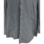 Free People  We the Free Summer Daydream Frayed Button Down Shirt Black Sz Medium Photo 4