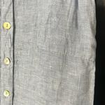 Tahari  Light Blue Linen Button Front‎ Maxi Skirt Size Small Photo 3