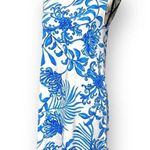 Lilly Pulitzer XS Eliza Dress Blue Floral Pima Cotton Glisten in the Sun Resort Photo 2
