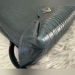 Manu Atelier Mini Pristine Croc‎ Leather Crossbody Bag Rare Blue Photo 5