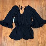 Raisin's  Juniors'‎ Solid Shoreline Cover-Up Romper Black Size Large NWT Photo 3