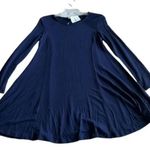 Lush Clothing Lush long sleeve loose and comfy navy dress NWT Photo 0