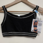 Vintage Warner's Bralette Women‎ Medium Black Cotton To Go Sport Wireless New Photo 0