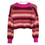 Free People  Devon Striped Cropped Sweater – Size XS Photo 3