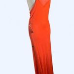 Bebe Vibrant Orange Halter Maxi Dress Photo 2