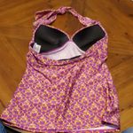 Jaclyn Smith  Purple and Orange Halter Swim Top Photo 2