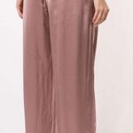 Vince  Liquid Shine Straight Leg Trousers Size 10 Pink Satin Wide Leg Career Wear Photo 1