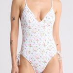 Betsey Johnson Pink and White Swimsuit with Floral Design Photo 3