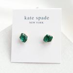 Kate Spade  NIB Treasure Trove Studs emerald green gold Photo 1