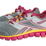 Reebok Smoothflex Women Grey Pink Sneaker Shoes Size 4 Athletic Running Jogging Photo 0