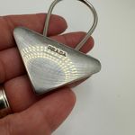 Prada  Triangle Silver‎ Tone Key Ring Chain Replacement Lock Bag Charm Photo 4