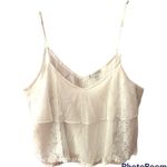 American Eagle Brand Lace Ruffle Embroidered Cami Tank Top Photo 4