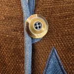 Vintage Koret City Blues Patchwork Southwestern Knit Boho Cardigan Sweater M Blue Size M Photo 4