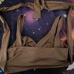 Run The World Nation Womens Brown Strappy Bra Crop Top S Small Bust 30” 32” NWT Tan Photo 5